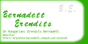 bernadett erendits business card